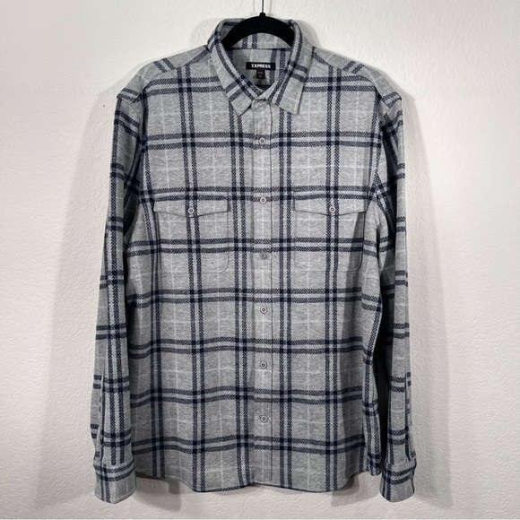 EXPRESS Plaid Super Soft Flannel - Picture 1 of 5